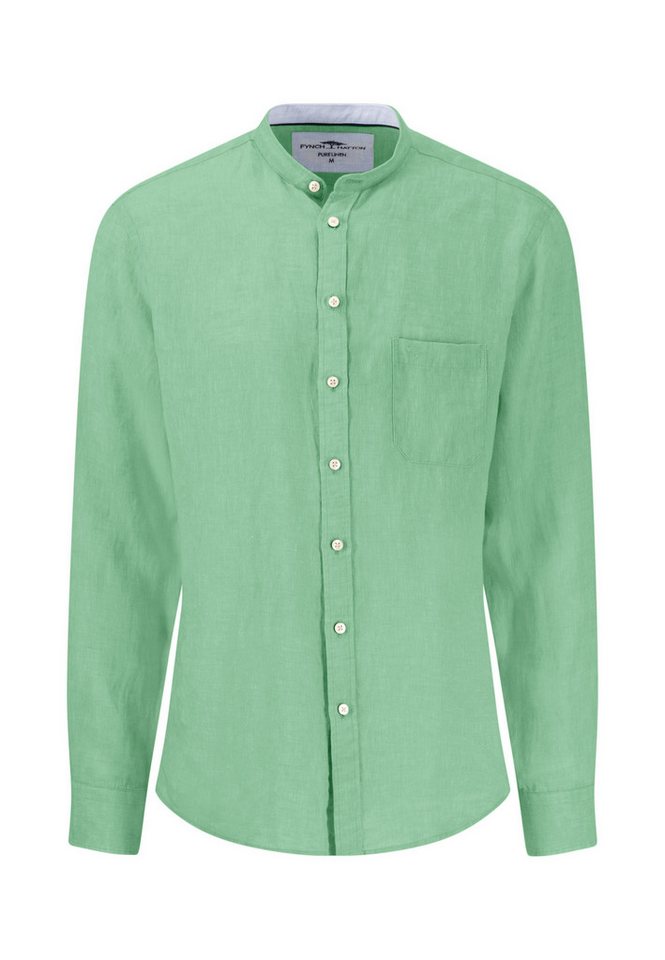 FYNCH-HATTON Langarmhemd Premium Linen, Stand-Up, 1/1 von FYNCH-HATTON