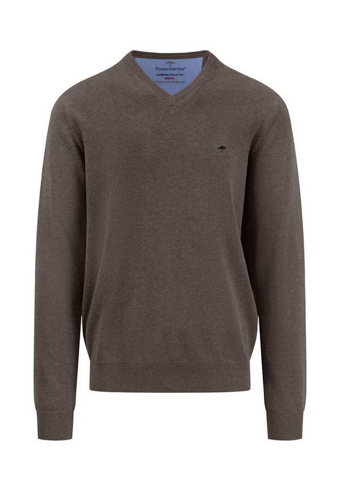 FYNCH-HATTON Langarmhemd SFPK211 geradeV-Ausschnitt von FYNCH-HATTON