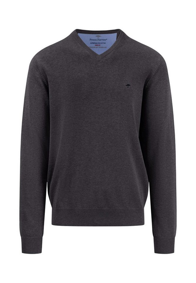 FYNCH-HATTON Langarmhemd SFPK211 geradeV-Ausschnitt von FYNCH-HATTON