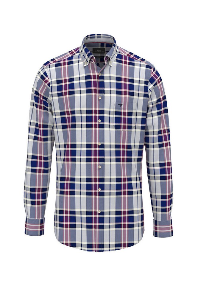 FYNCH-HATTON Langarmhemd Washed Oxford Check, B.D., 1/1 von FYNCH-HATTON