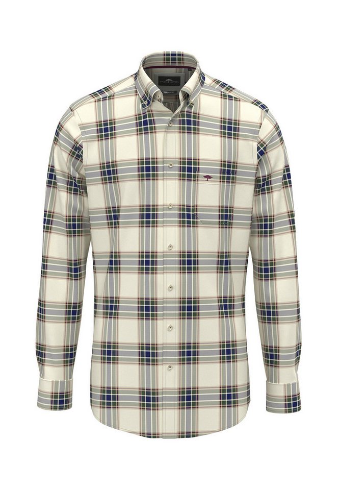FYNCH-HATTON Langarmhemd Washed Oxford Check, B.D., 1/1 von FYNCH-HATTON