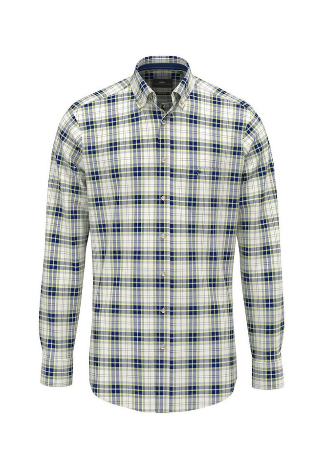 FYNCH-HATTON Langarmhemd Washed Oxford Check mit Button-Down-Kragen von FYNCH-HATTON