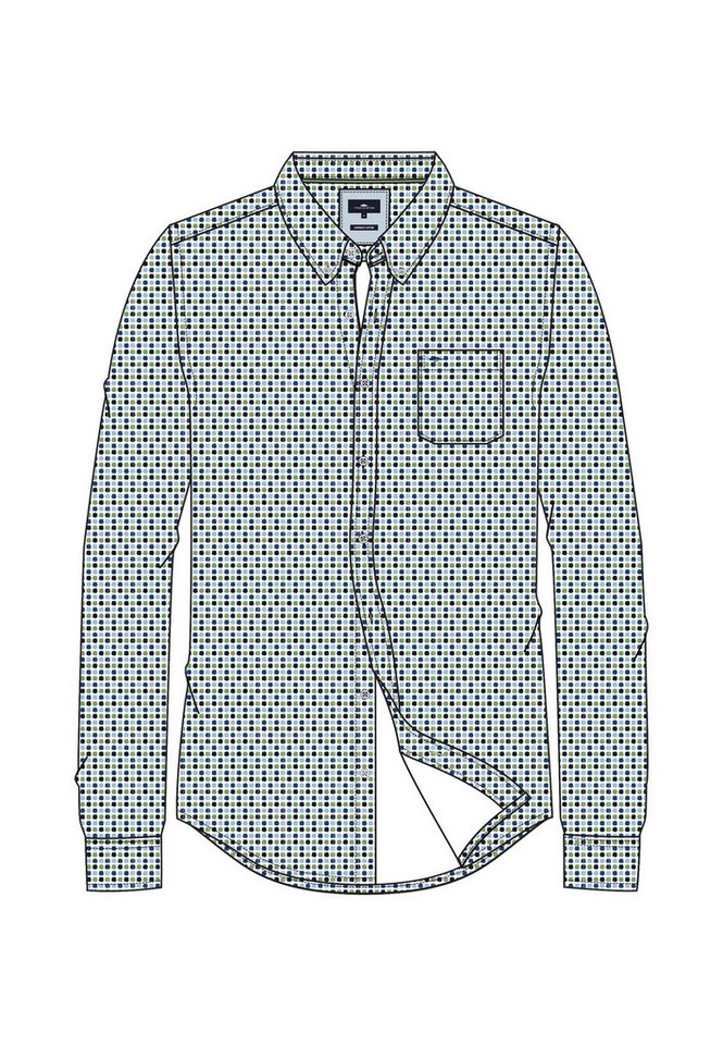FYNCH-HATTON Langarmhemd mit Mininalprint und Button-down-Kragen von FYNCH-HATTON