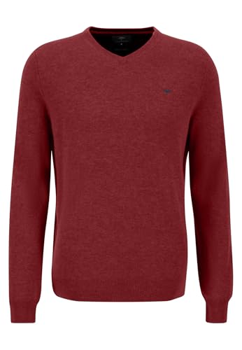 FYNCH-HATTON Legerer Strickpullover mit V-Ausschnitt Scarlet/XL von FYNCH-HATTON