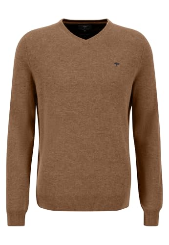 FYNCH-HATTON Legerer Strickpullover mit V-Ausschnitt Walnut Brown/XL von FYNCH-HATTON