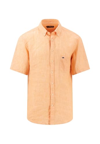 FYNCH-HATTON Leichtes Halbarm-Hemd mit Button-Down-Kragen Papaya/M von FYNCH-HATTON