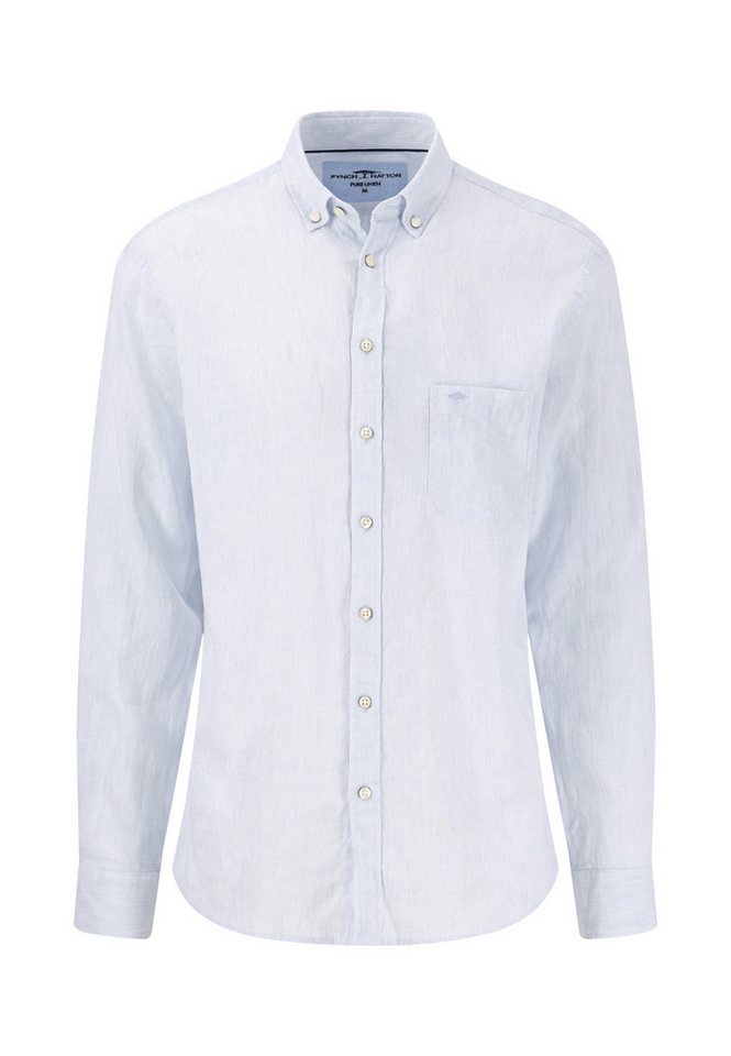 FYNCH-HATTON Leinenhemd mit Logo Stickerei von FYNCH-HATTON