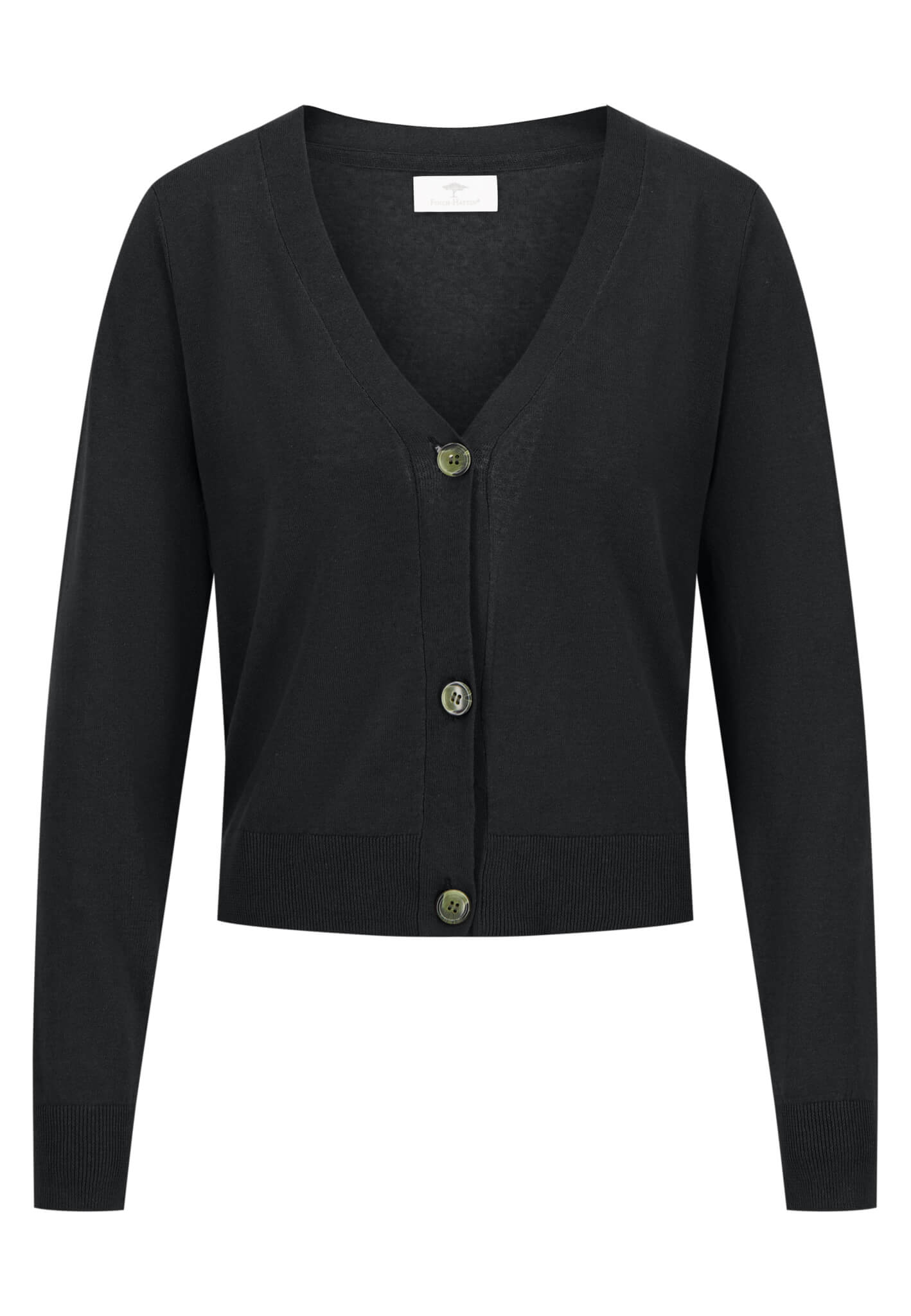 FYNCH-HATTON - Linen Cardigan black - Gr. - M von FYNCH-HATTON