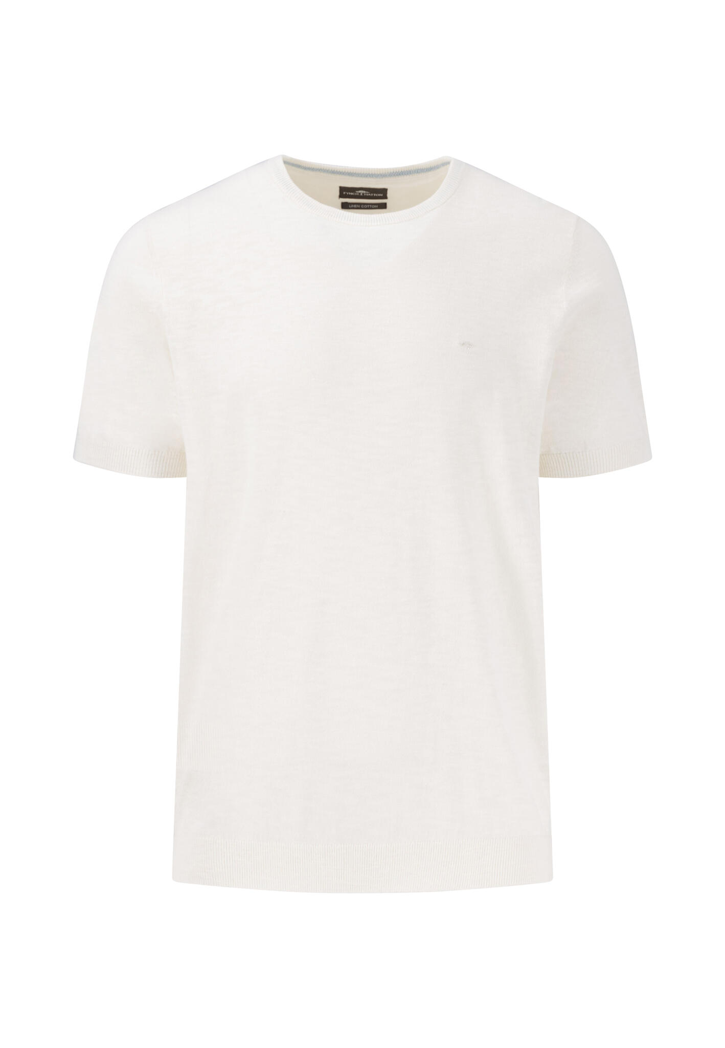FYNCH-HATTON - O-Neck, Cotton Linen Shortsleeve new offwhite - Gr. - XL von FYNCH-HATTON