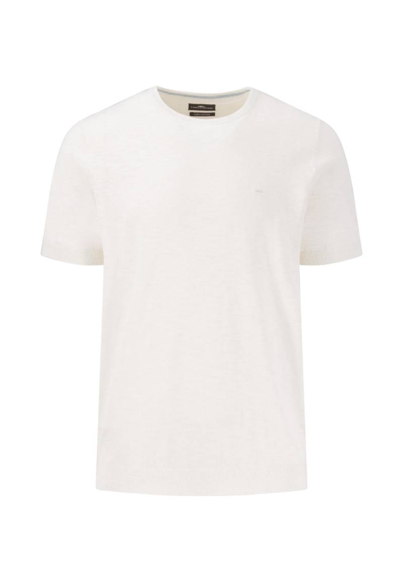 FYNCH-HATTON - O-Neck, Cotton Linen Shortsleeve new offwhite - Gr. - XL von FYNCH-HATTON
