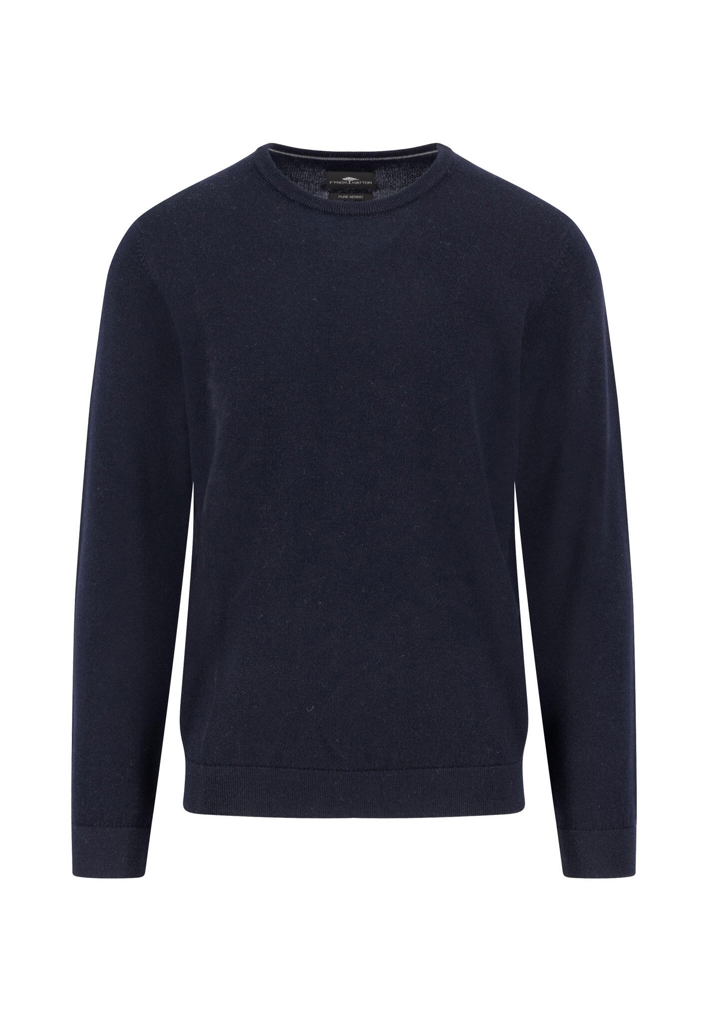 FYNCH-HATTON - O-Neck, Merino, modern fit navy - Gr. - XXL von FYNCH-HATTON