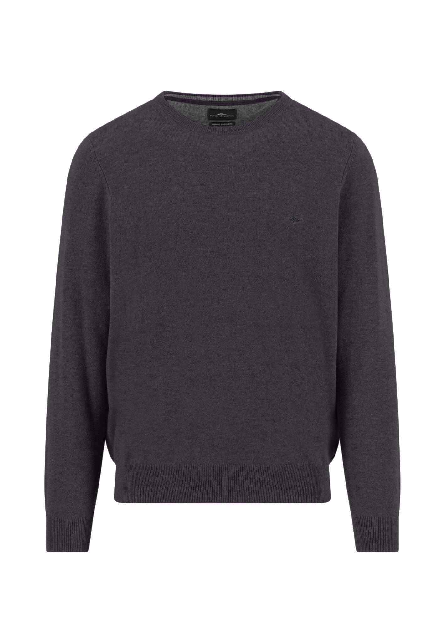 FYNCH-HATTON - O-Neck, Merino Cashmere charcoal - Gr. - XL von FYNCH-HATTON