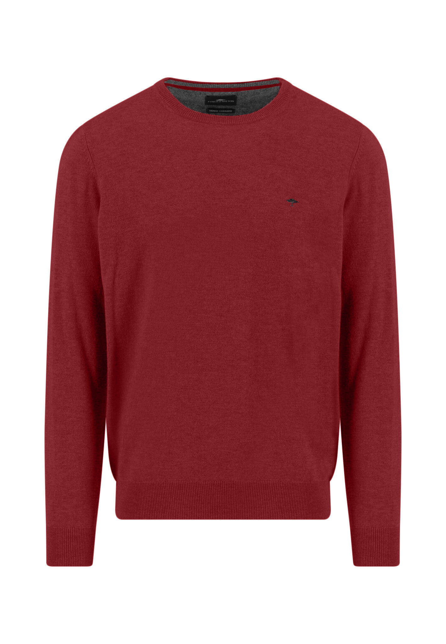 FYNCH-HATTON - O-Neck, Merino Cashmere garnet red - Gr. - L von FYNCH-HATTON