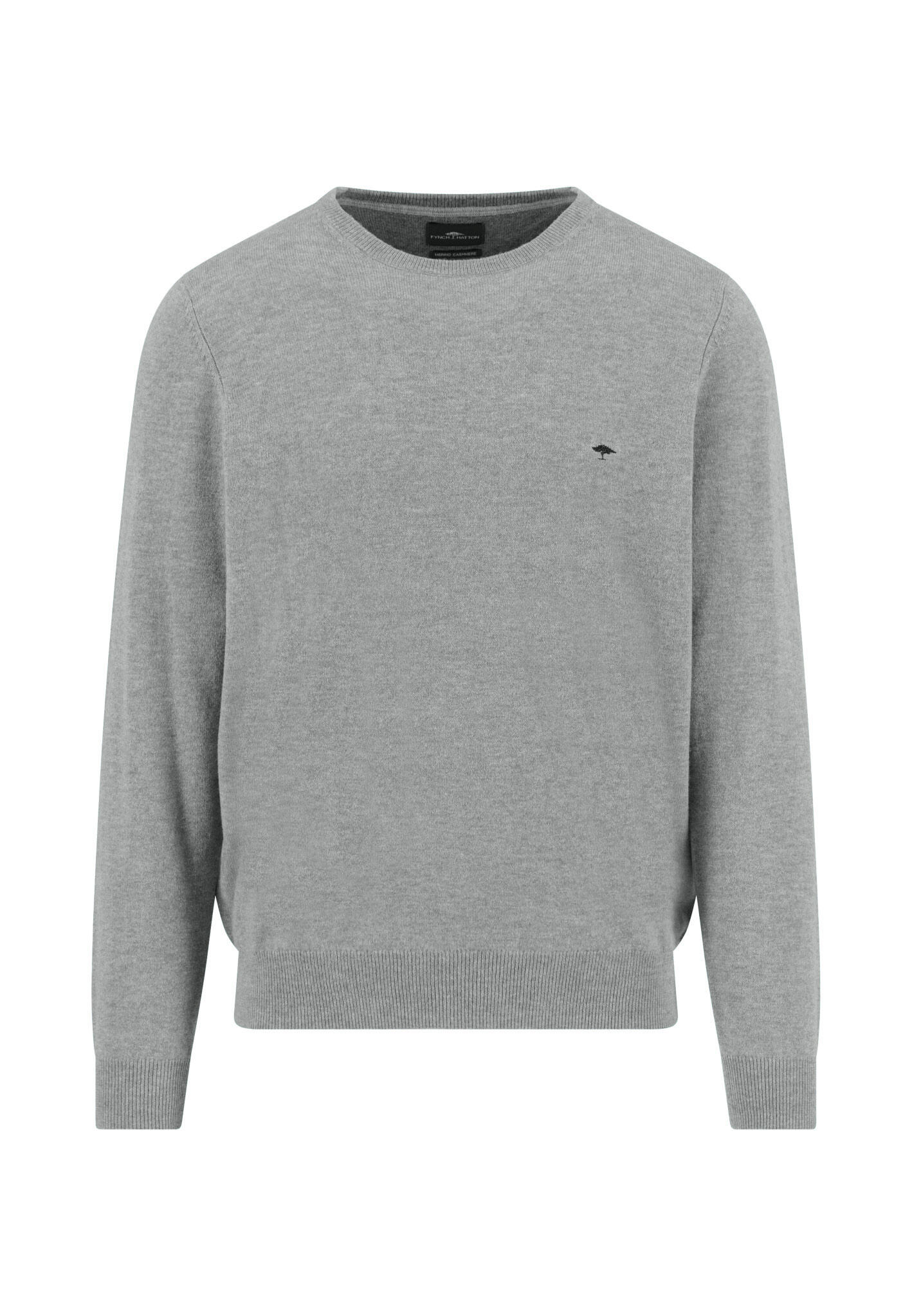 FYNCH-HATTON - O-Neck, Merino Cashmere silver - Gr. - L von FYNCH-HATTON