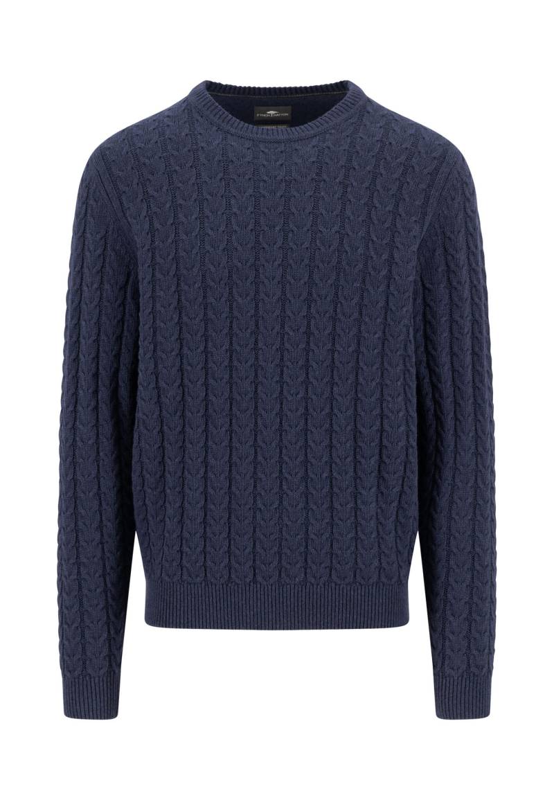 FYNCH-HATTON - O-Neck, Soft Knit Cable navy - Gr. - XL von FYNCH-HATTON