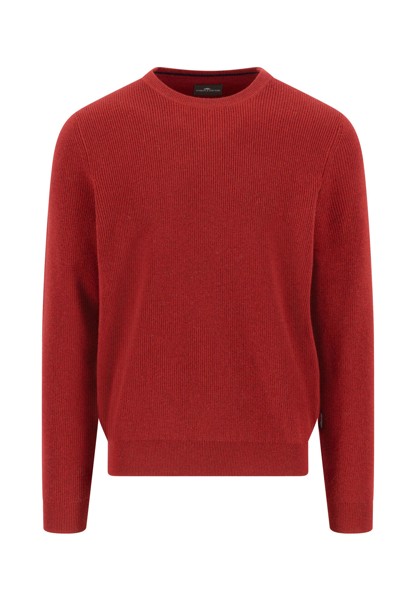 FYNCH-HATTON - O-Neck, structure, Merino Cashmere garnet red - Gr. - XXL von FYNCH-HATTON