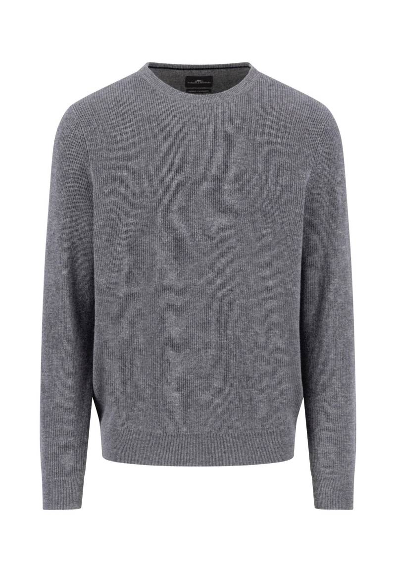 FYNCH-HATTON - O-Neck, structure, Merino Cashmere steel - Gr. - XL von FYNCH-HATTON