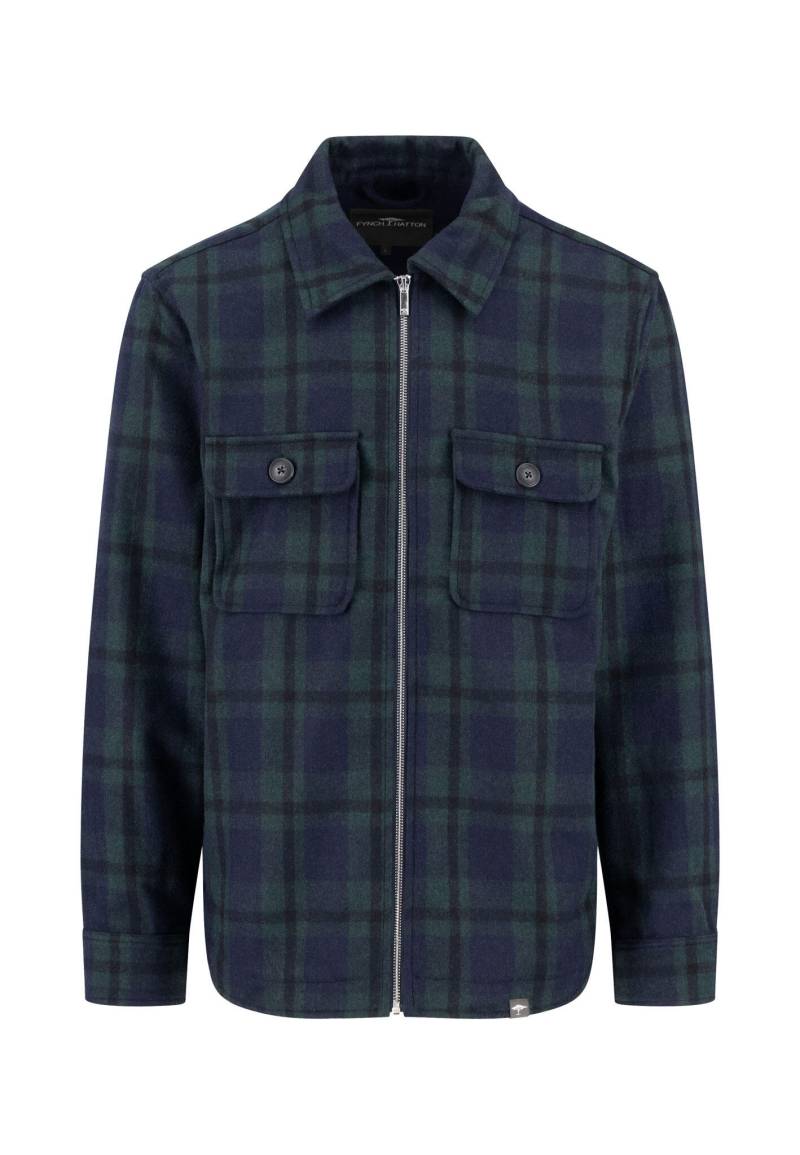 FYNCH-HATTON - Overshirt Checked dark navy - Gr. - L von FYNCH-HATTON