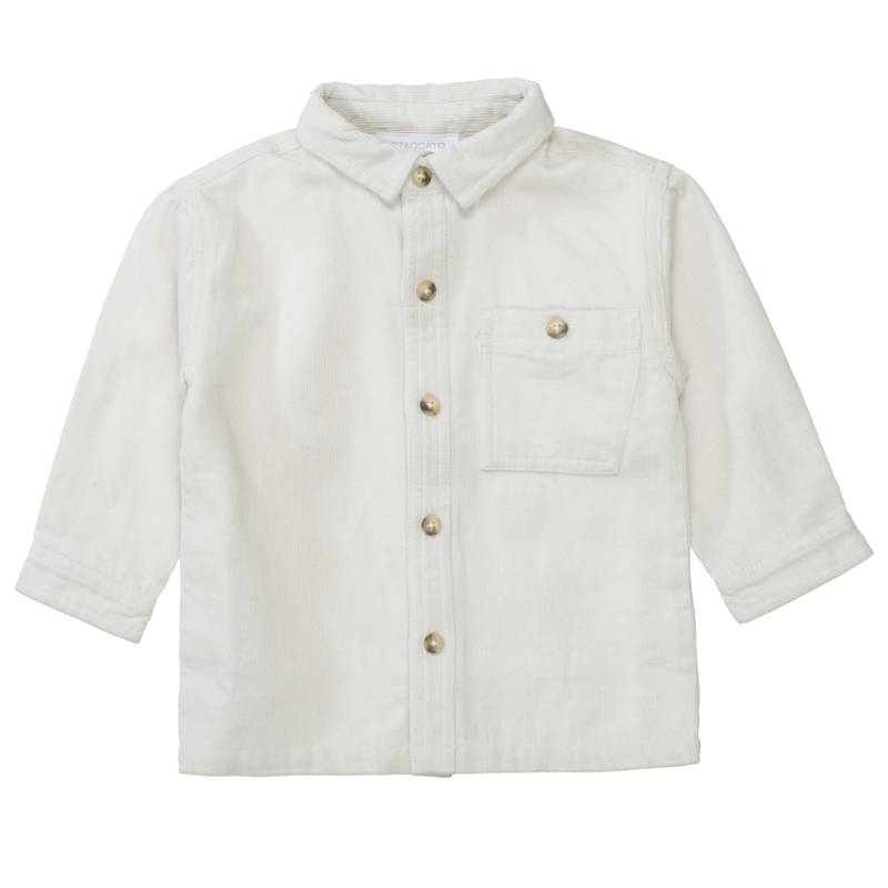 STACCATO - Kn.-Cordhemd winter white - Gr. - 74 von STACCATO