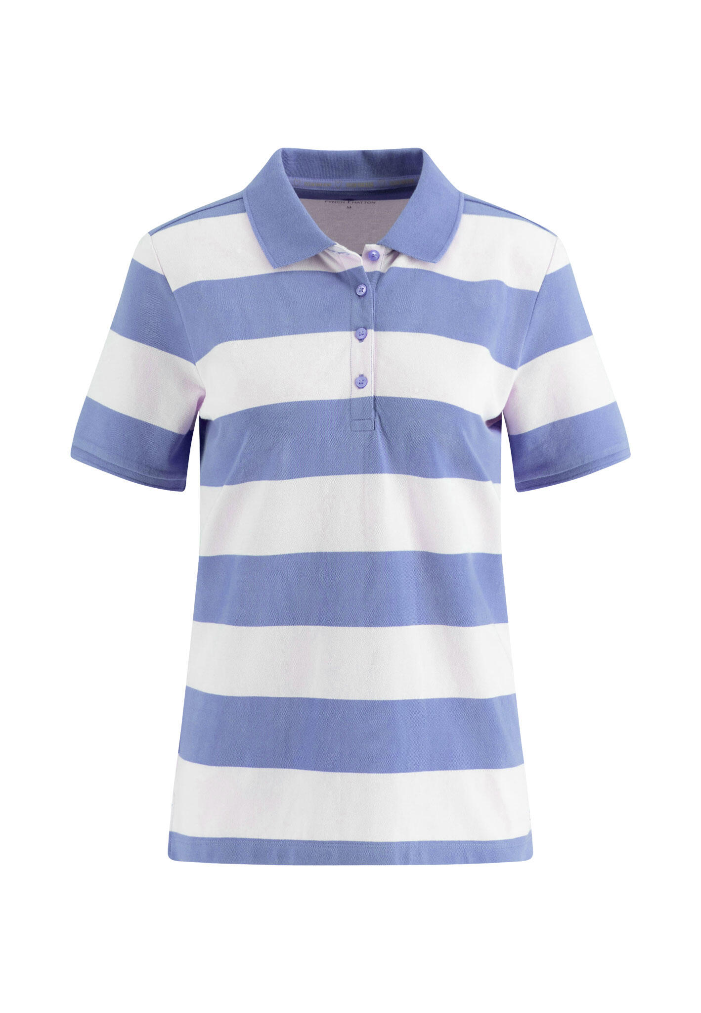 FYNCH-HATTON - POLOSHIRT 1/2 STRIPE PIQUE marble blue - Gr. - L von FYNCH-HATTON