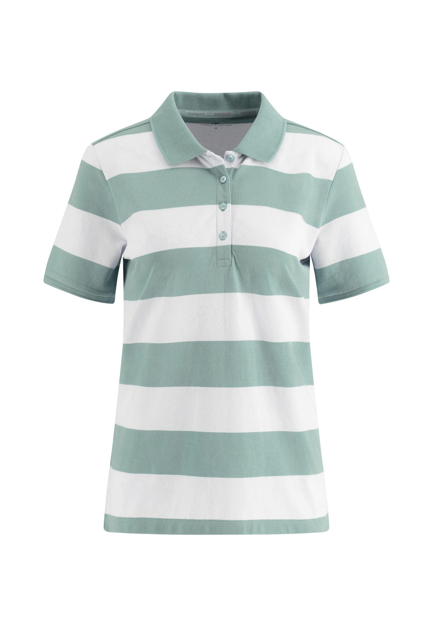 FYNCH-HATTON - POLOSHIRT 1/2 STRIPE PIQUE matcha green - Gr. - XL von FYNCH-HATTON