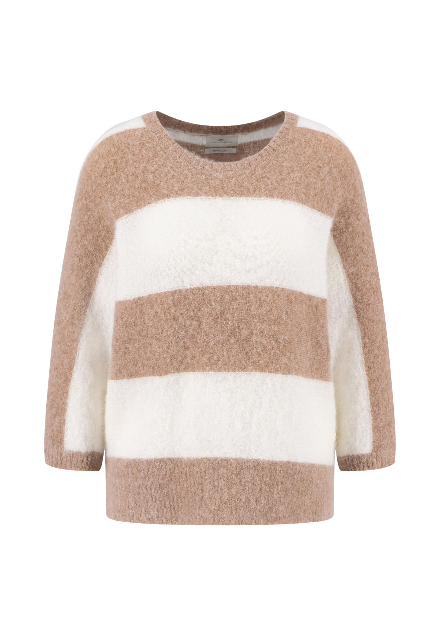 FYNCH-HATTON - PULLOVER HAIRY STRIPE cappucchino - Gr. - M von FYNCH-HATTON