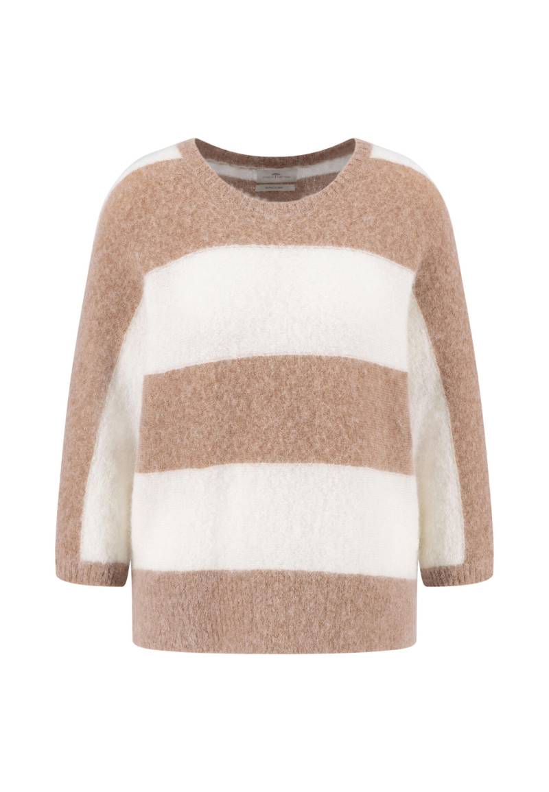 FYNCH-HATTON - PULLOVER HAIRY STRIPE cappucchino - Gr. - XXL von FYNCH-HATTON