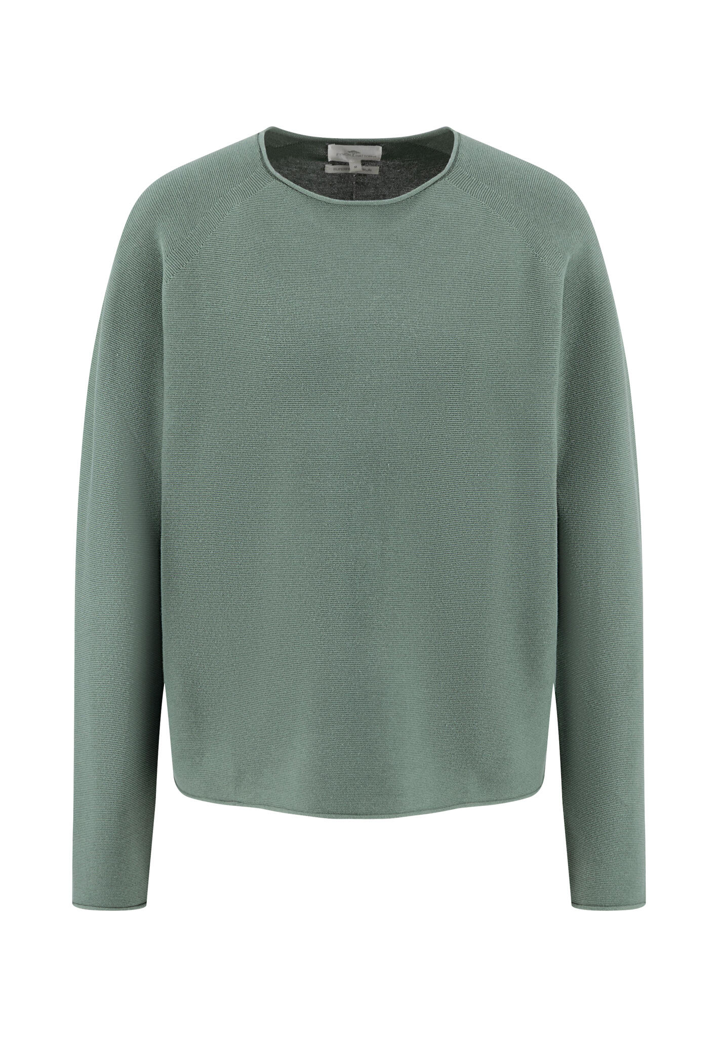 FYNCH-HATTON - PULLOVER O-NECK FINE COTTON moss green - Gr. - XL von FYNCH-HATTON