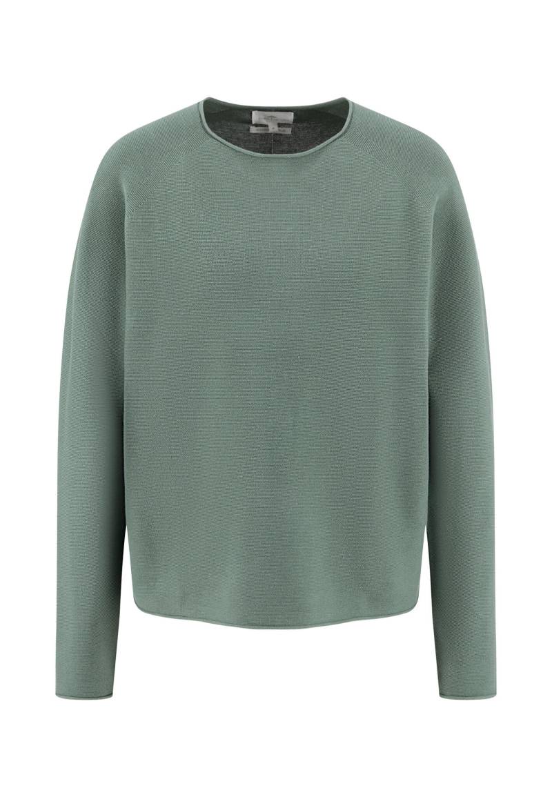 FYNCH-HATTON - PULLOVER O-NECK FINE COTTON moss green - Gr. - XL von FYNCH-HATTON