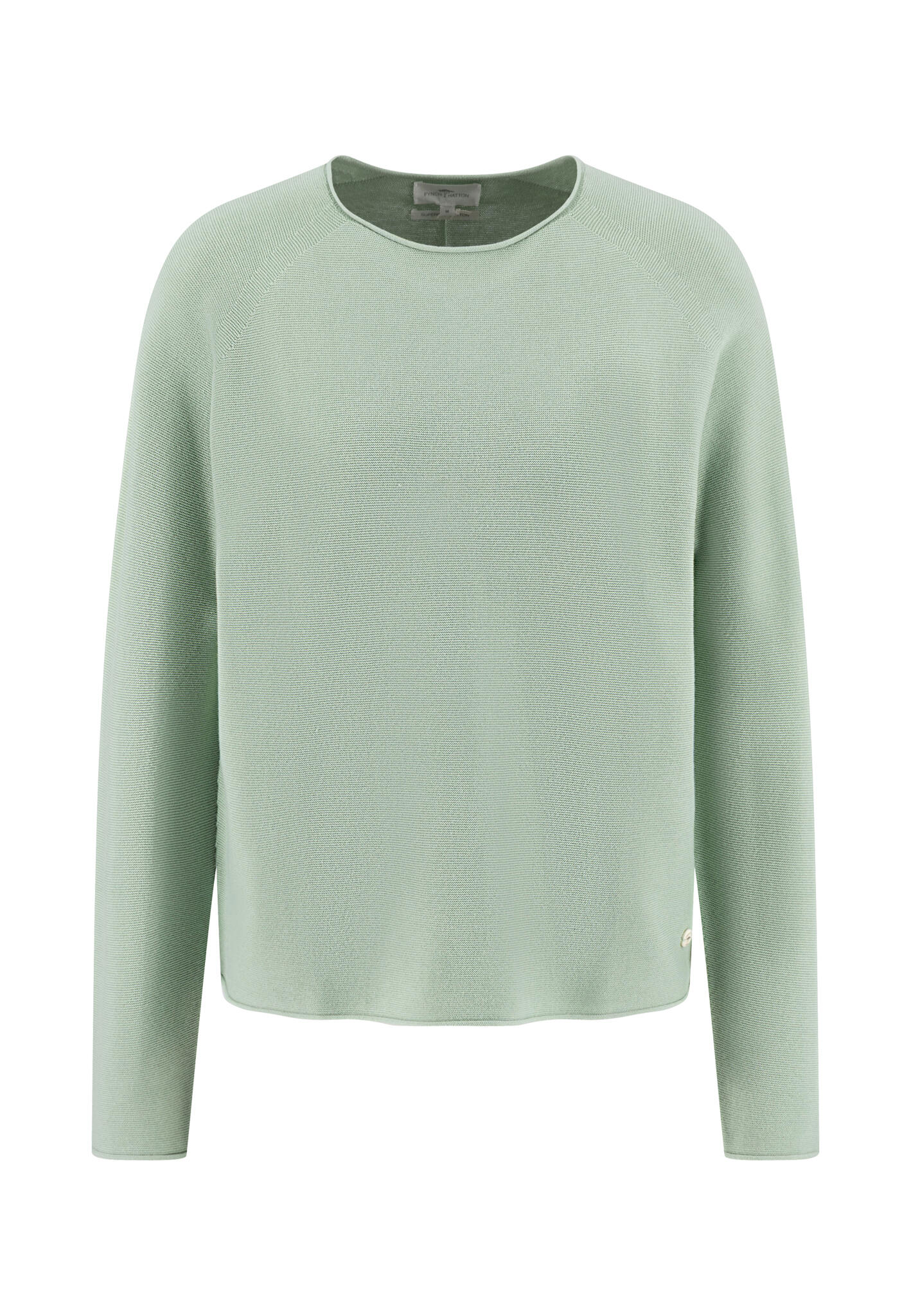 FYNCH-HATTON - PULLOVER O-NECK FINE COTTON sage green - Gr. - L von FYNCH-HATTON