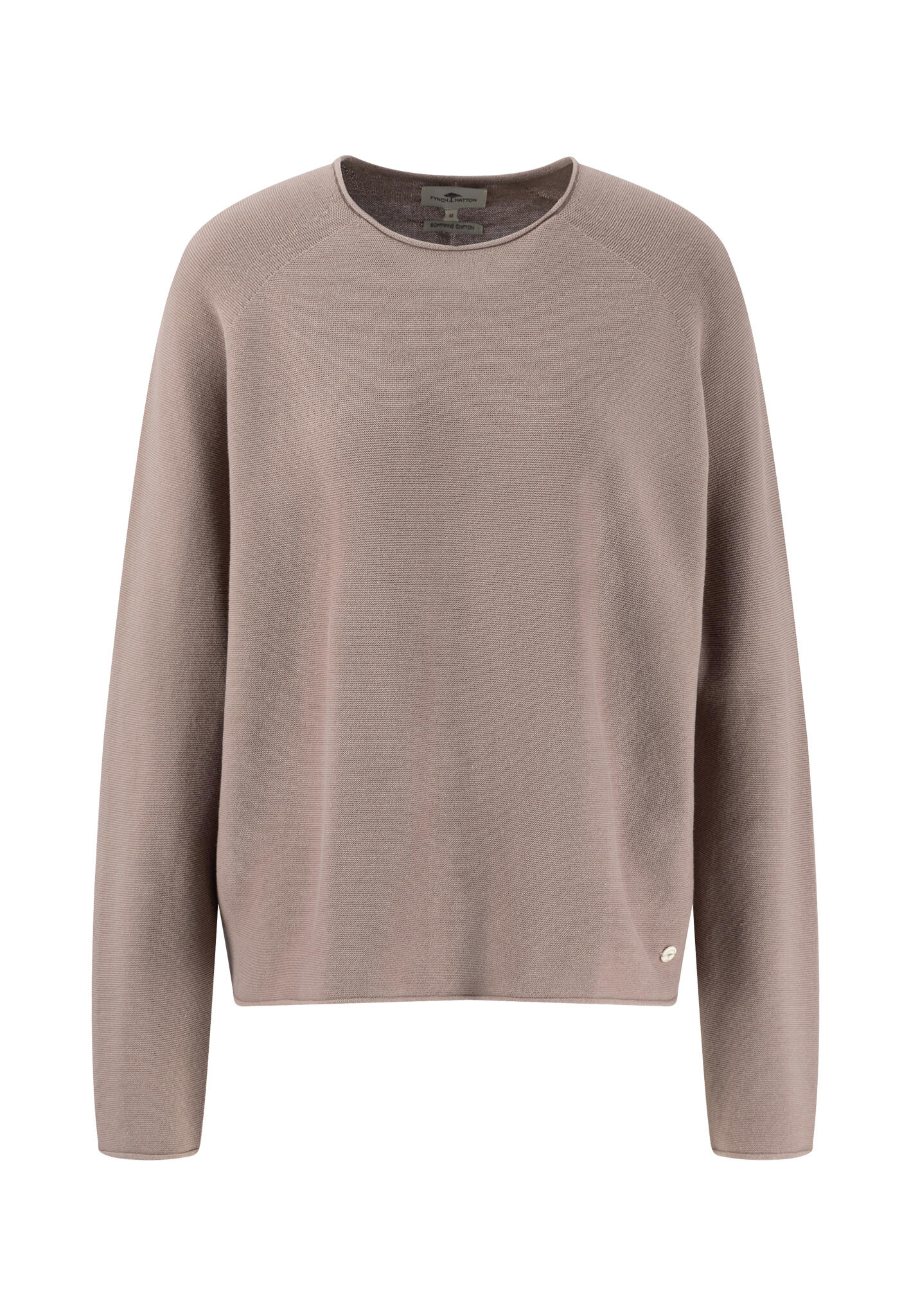 FYNCH-HATTON - PULLOVER O-NECK FINE COTTON summer taupe - Gr. - XL von FYNCH-HATTON