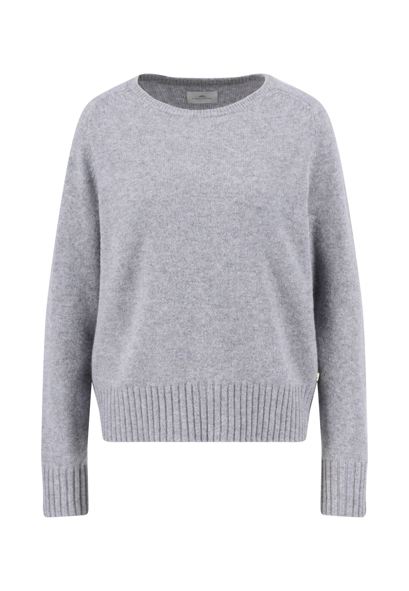 FYNCH-HATTON - PULLOVER O-NECK MERINOWOOL *RWS alloy grey - Gr. - XL von FYNCH-HATTON