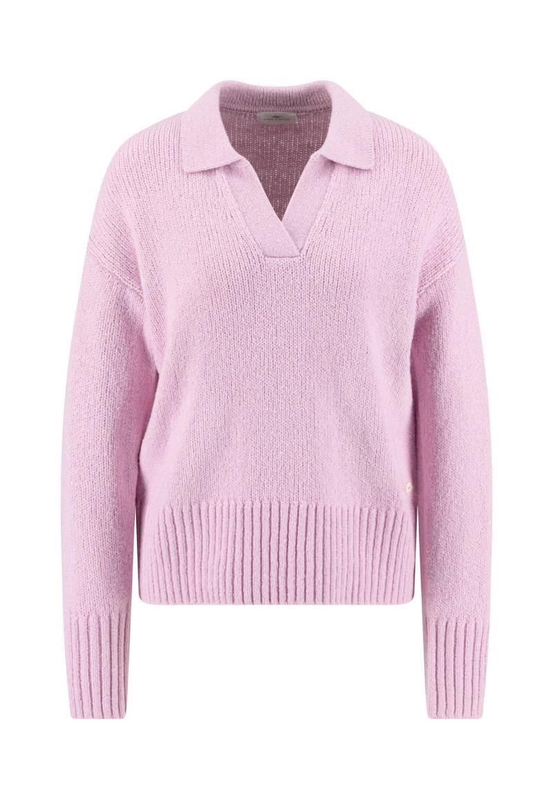 FYNCH-HATTON - PULLOVER POLO COLLAR SOFT cream rose - Gr. - L von FYNCH-HATTON