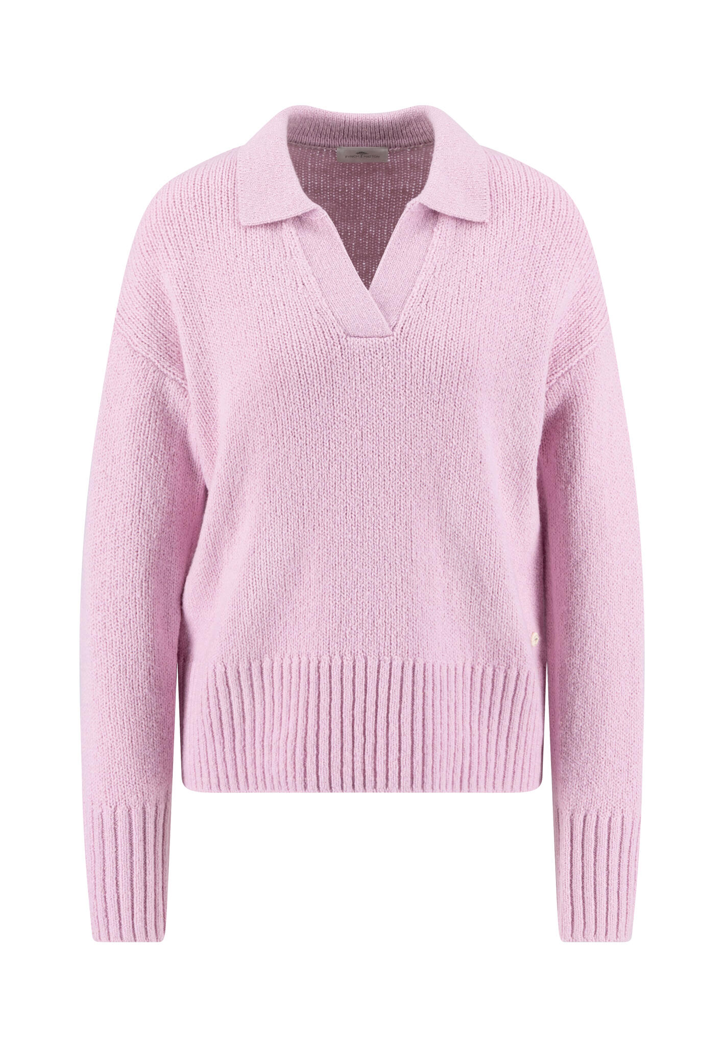 FYNCH-HATTON - PULLOVER POLO COLLAR SOFT cream rose - Gr. - M von FYNCH-HATTON