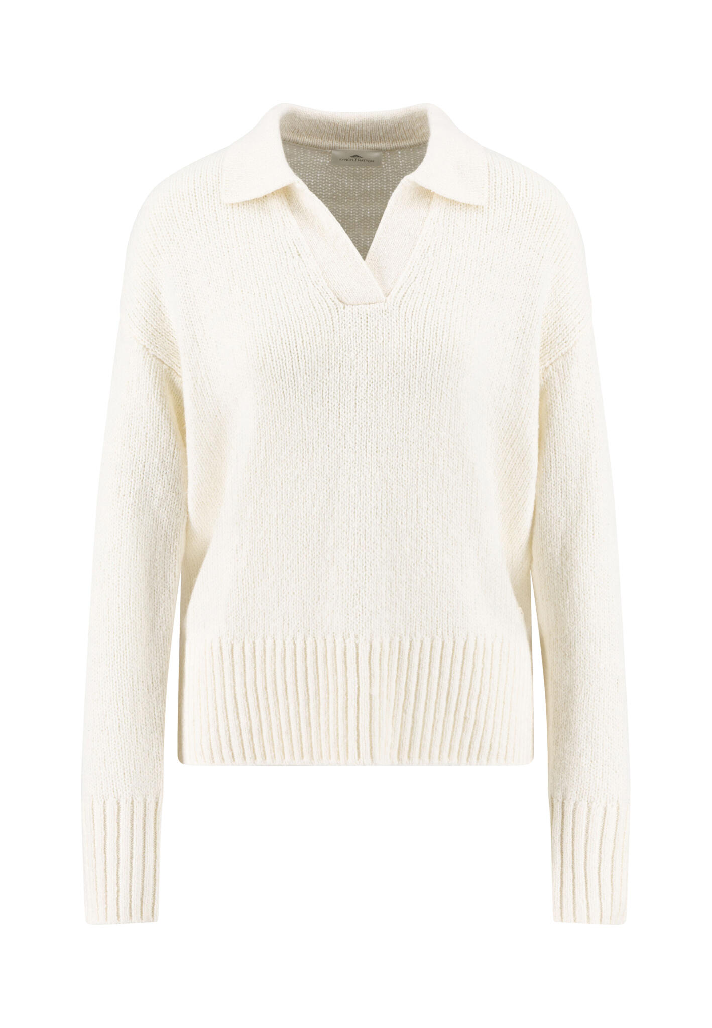 FYNCH-HATTON - PULLOVER POLO COLLAR SOFT milk - Gr. - XS von FYNCH-HATTON