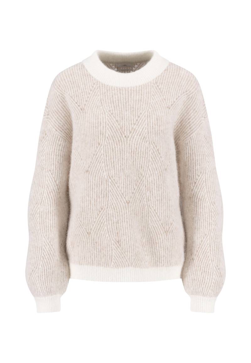 FYNCH-HATTON - PULLOVER TULIPS HAIRY YARN *RWS cappucchino - Gr. - L von FYNCH-HATTON