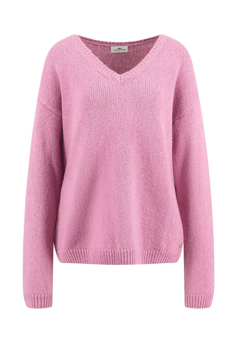 FYNCH-HATTON - PULLOVER V-NECK MELANGE mauve rose - Gr. - XS von FYNCH-HATTON