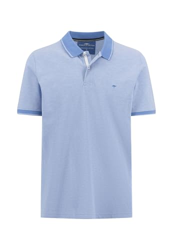 Polo-Shirt in Two-Tone Optik Crystal Blue/M von FYNCH-HATTON