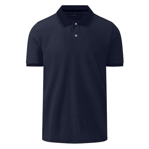 Polo-Shirt in Two-Tone Optik Navy/M von FYNCH-HATTON