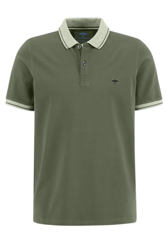 Sportives Polo-Shirt mit Two-Tone Kragen Dusty Olive/L von FYNCH-HATTON