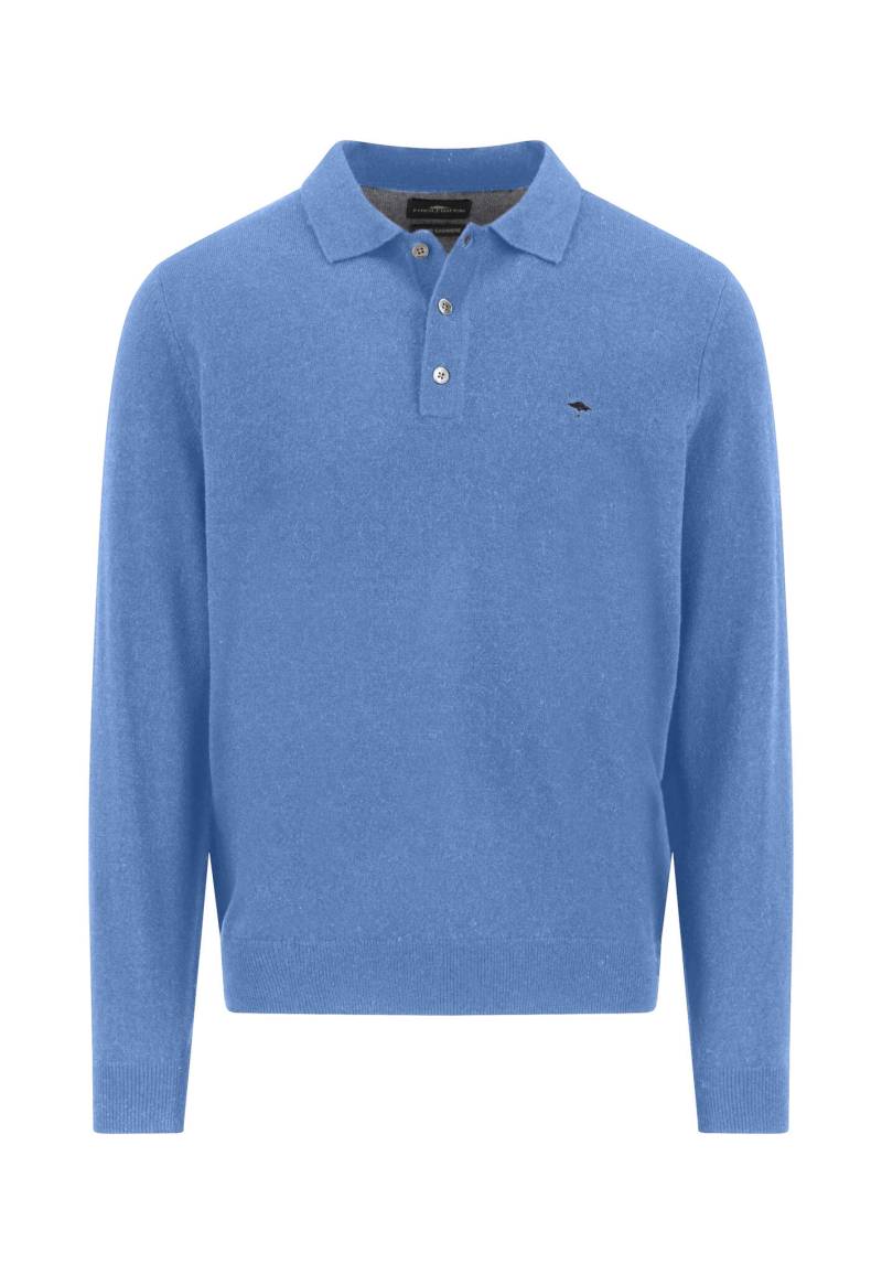 FYNCH-HATTON - Polo, Longsleeve, Merino Cashmere crystal blue - Gr. - XXL von FYNCH-HATTON