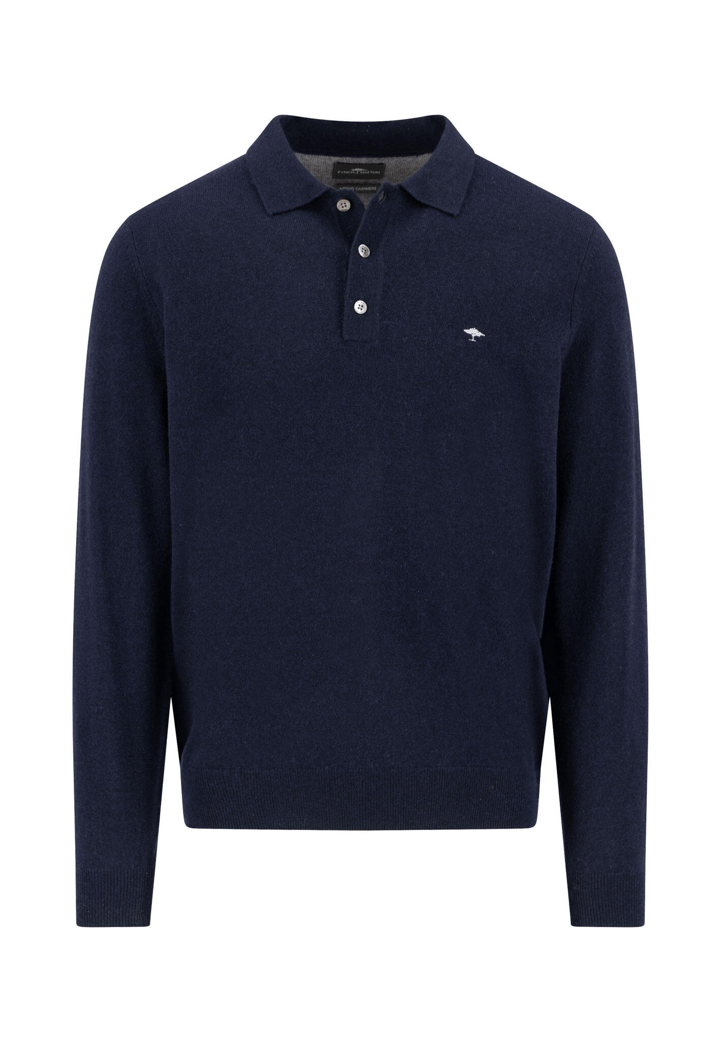 FYNCH-HATTON - Polo, Longsleeve, Merino Cashmere navy - Gr. - L von FYNCH-HATTON