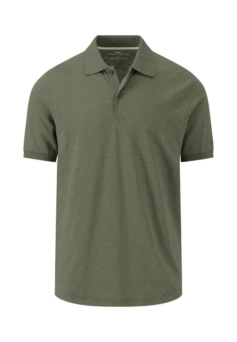 FYNCH-HATTON - Polo, Slub dusty olive - Gr. - M von FYNCH-HATTON