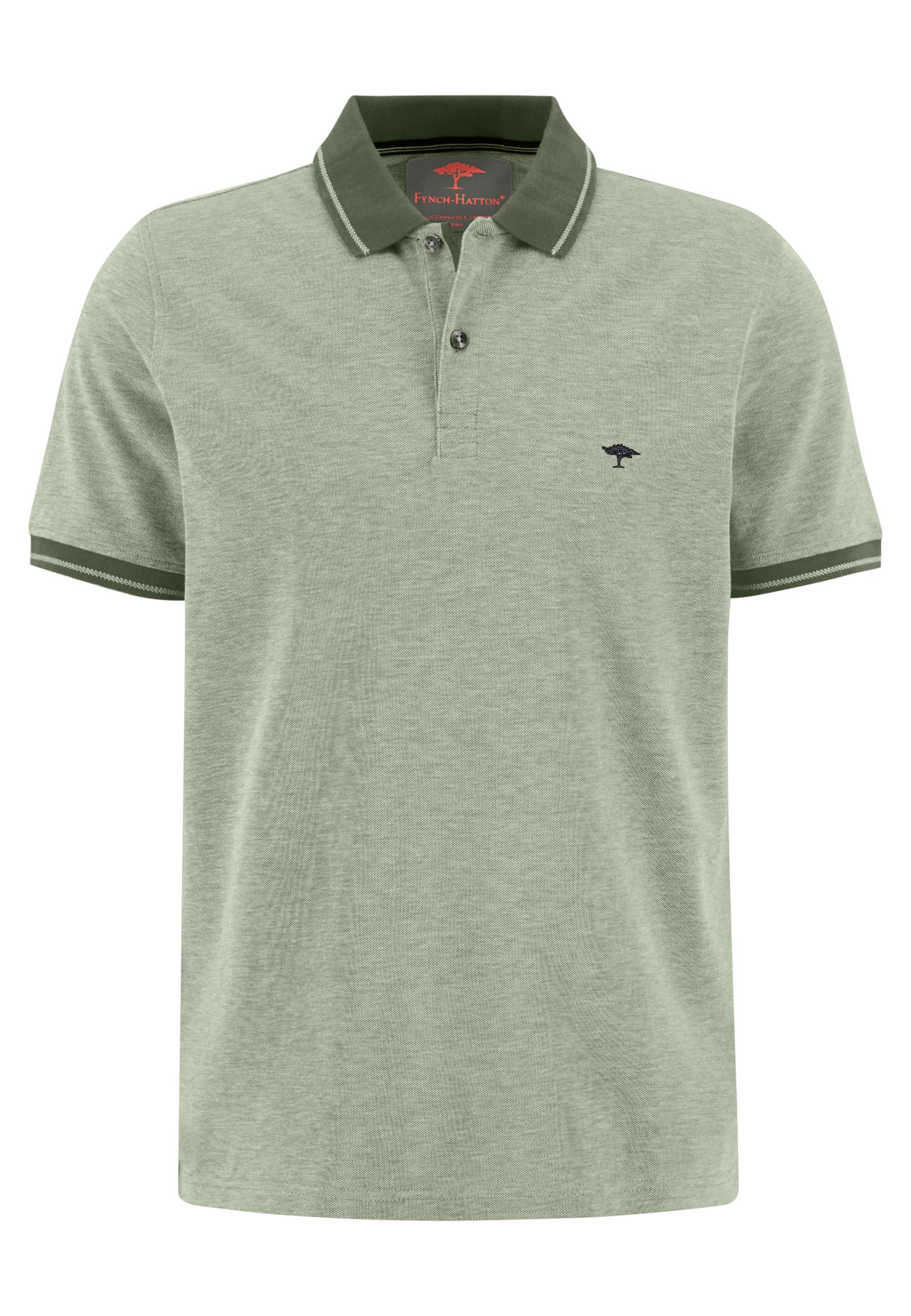 FYNCH-HATTON - Polo, Two-Tone dusty olive - Gr. - 3XL von FYNCH-HATTON
