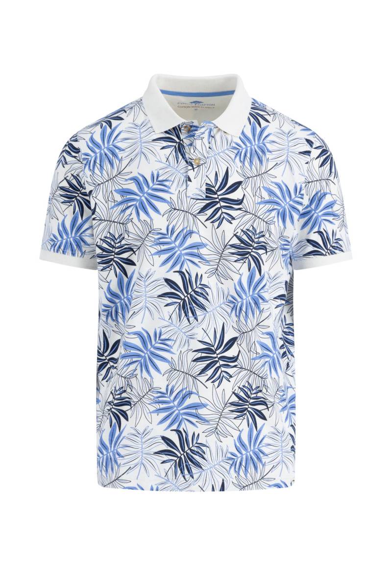 FYNCH-HATTON - Polo, slub, AOP new offwhite - Gr. - XL von FYNCH-HATTON