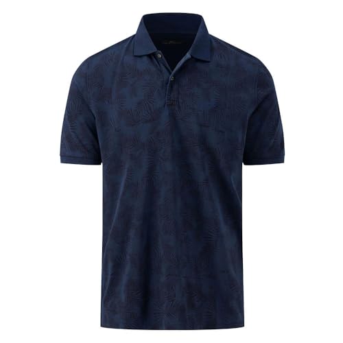 FYNCH-HATTON Polo Jersey AOP, Washed Navy - L von FYNCH-HATTON