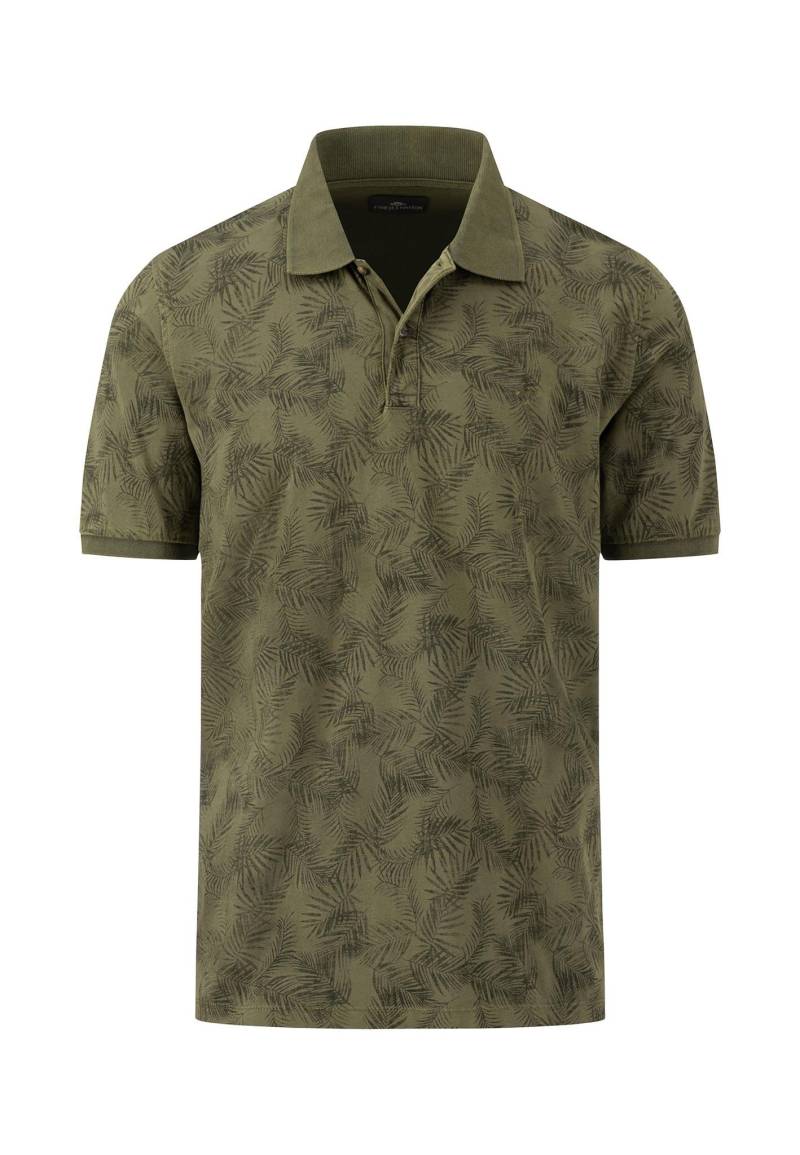 FYNCH-HATTON - Polo Jersey AOP, Washed dusty olive - Gr. - M von FYNCH-HATTON