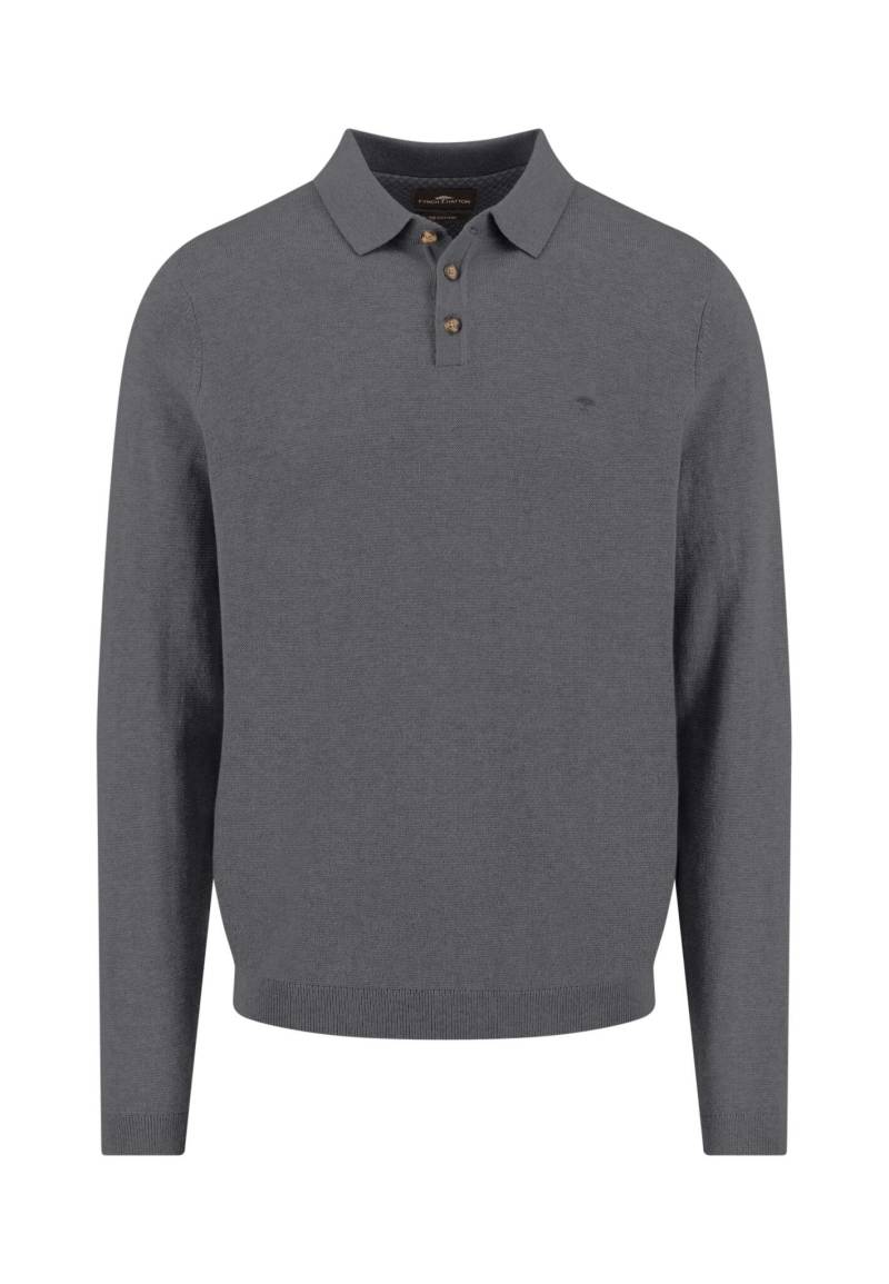 FYNCH-HATTON - Polo Longsleeve, Winter Air Cotton steel - Gr. - XL von FYNCH-HATTON