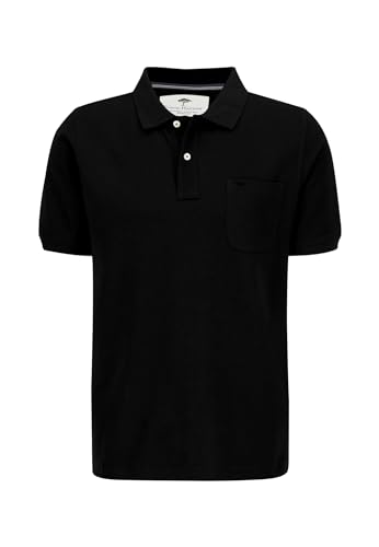 FYNCH-HATTON Poloshirt Piquê aus Baumwolle mit Brusttasche Schwarz - 4XL von FYNCH-HATTON