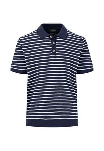 FYNCH-HATTON Poloshirt aus Baumwoll-Leinen-Mix mit Streifenoptik Navy/XL von FYNCH-HATTON